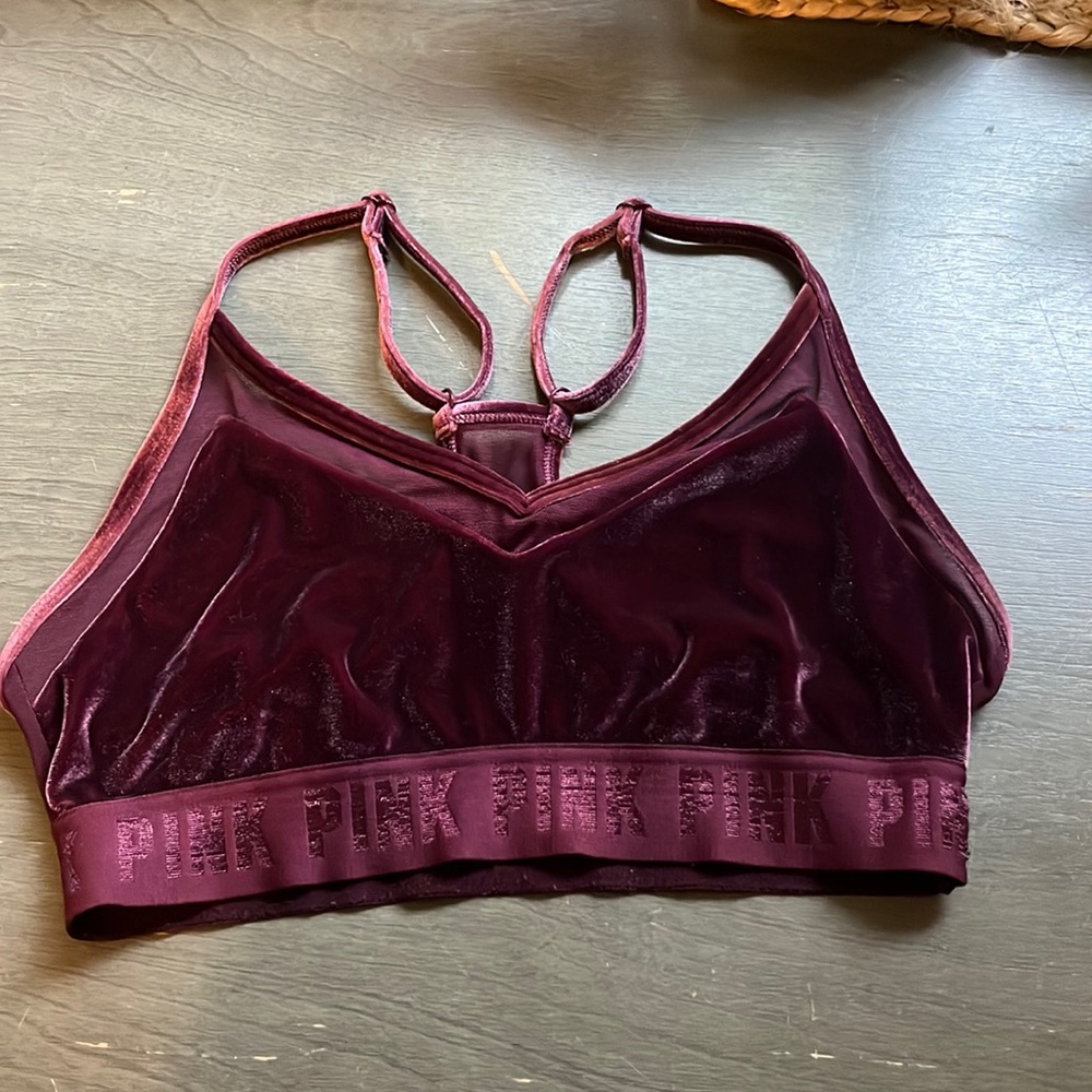 Victoria’s Secret Pink velvet bralette
